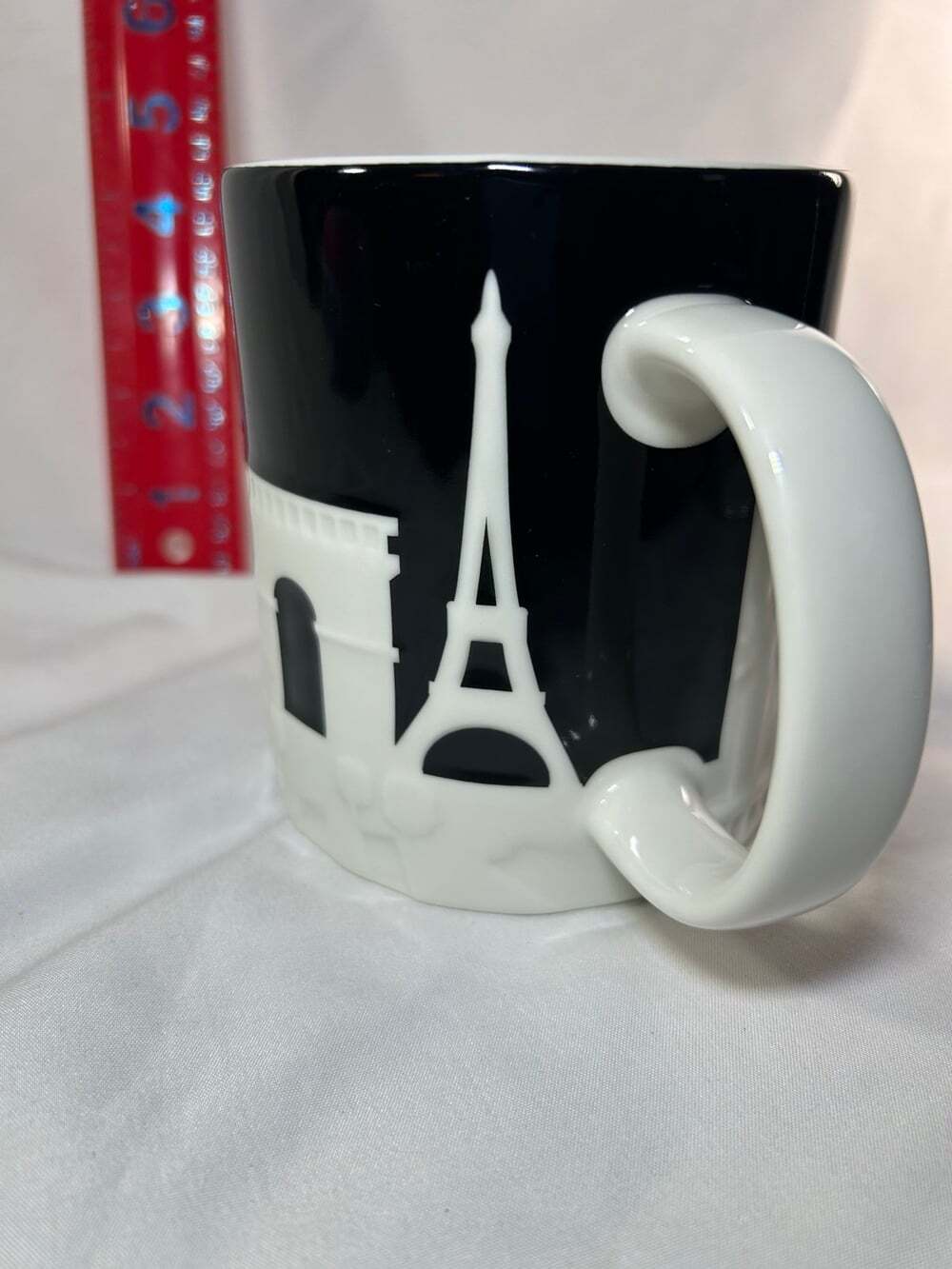 Starbucks Paris 3D Relief Collector Series Mug 16oz B/W Skyline 2011 READ - Picture 5 of 12